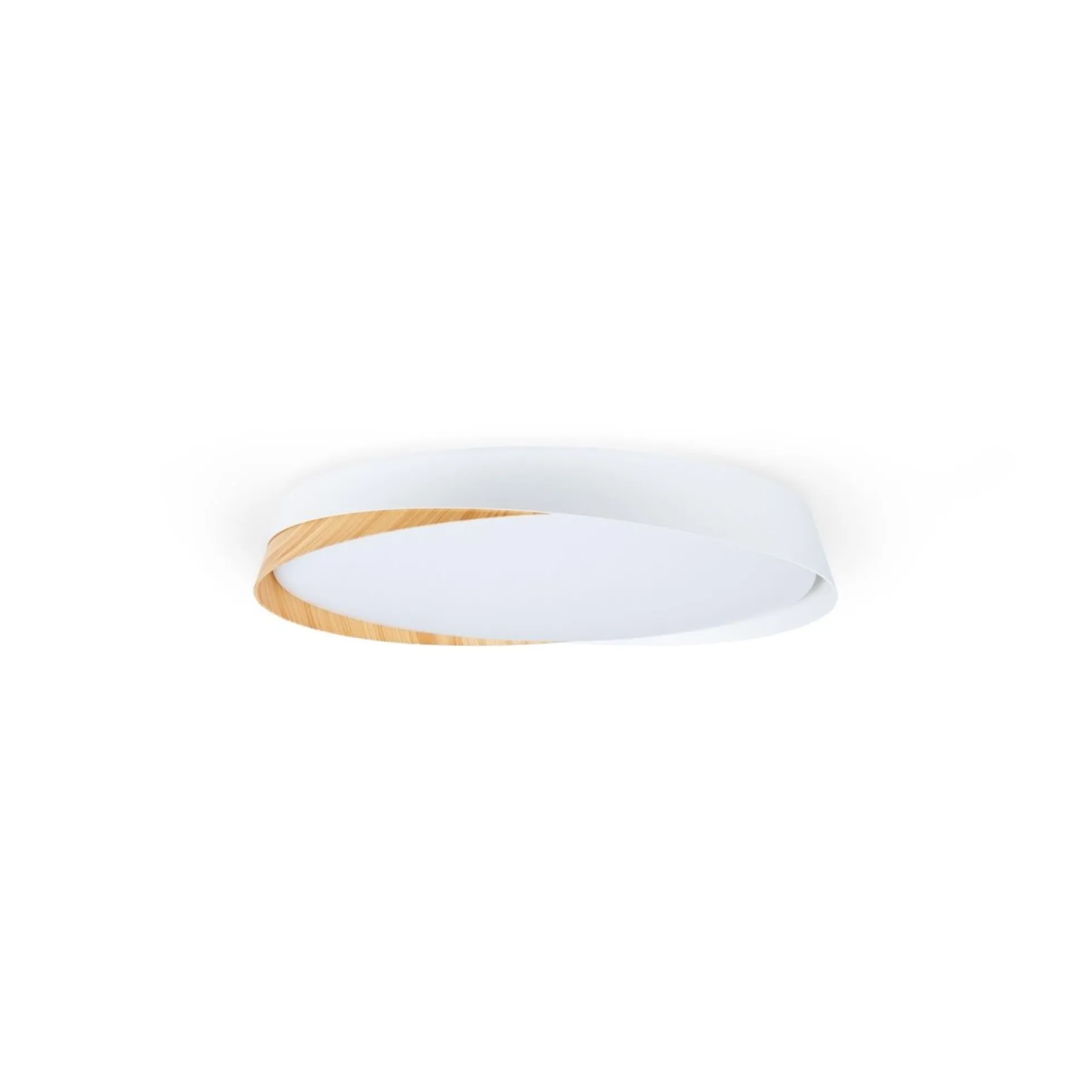 Lámpara de techo LED tipo plafón CCT 24W - Efecto madera - ø40cm - IP22