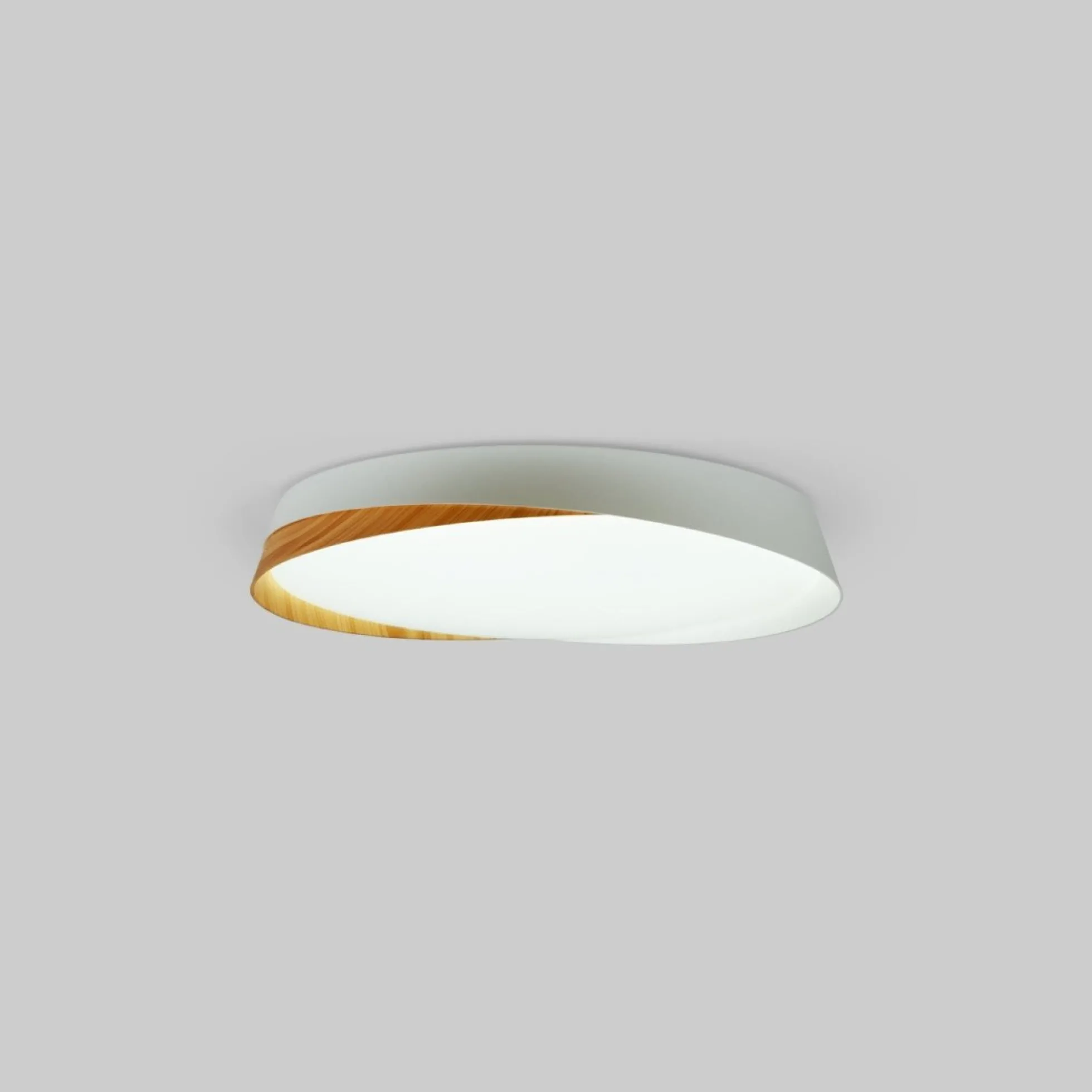 Lámpara de techo LED tipo plafón CCT 24W - Efecto madera - ø40cm - IP22