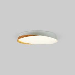 Lámpara de techo LED tipo plafón CCT 24W - Efecto madera - ø40cm - IP22