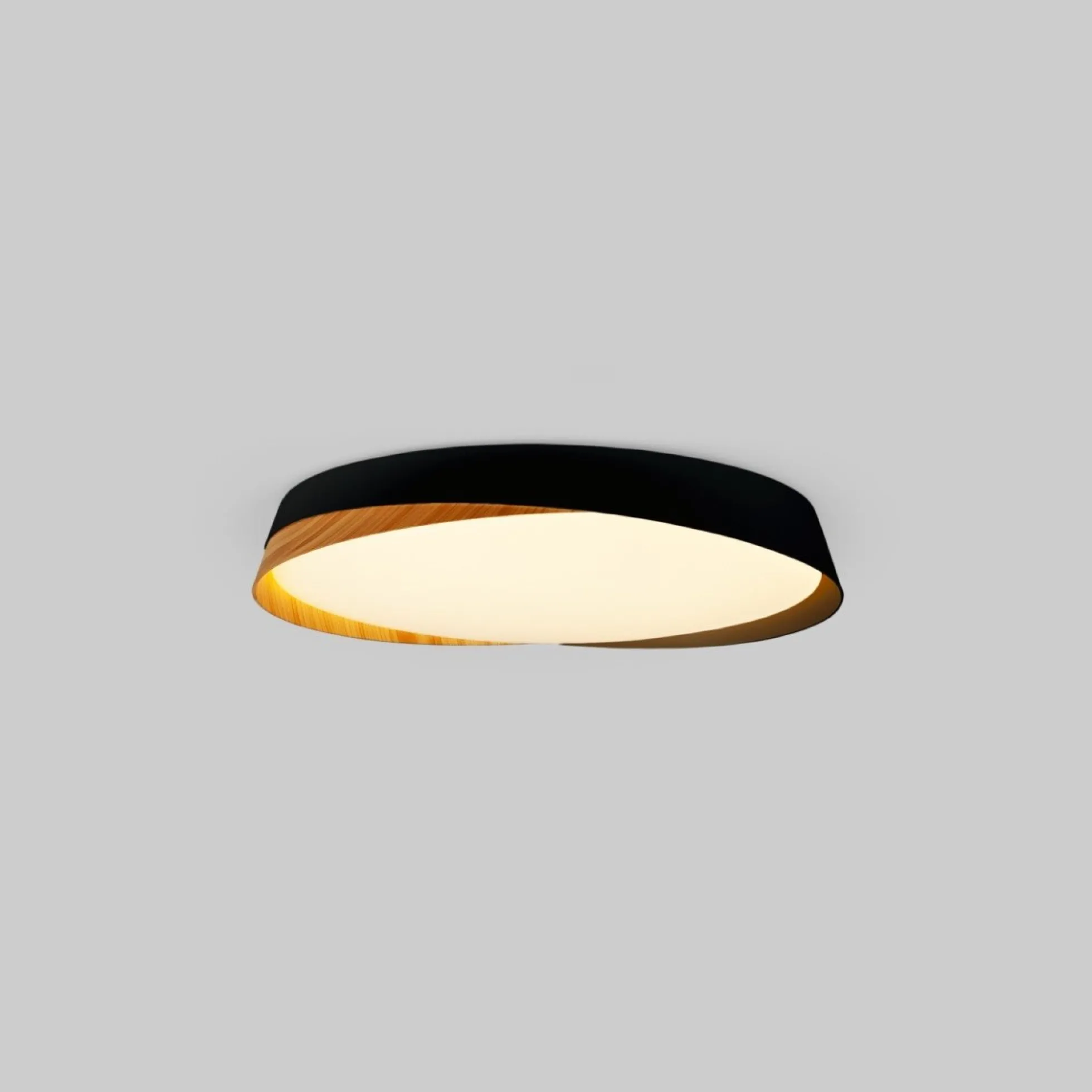Lámpara de techo LED tipo plafón CCT 24W - Efecto madera - ø40cm - IP22