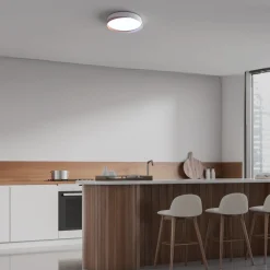 Lámpara de techo LED tipo plafón CCT 24W - Efecto madera - ø40cm - IP22