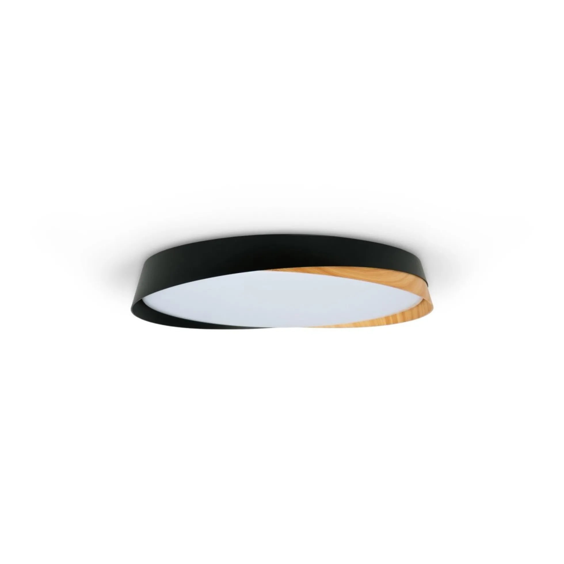 Lámpara de techo LED tipo plafón CCT 24W - Efecto madera - ø40cm - IP22