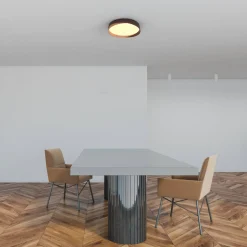 Lámpara de techo LED tipo plafón CCT 24W - Efecto madera - ø40cm - IP22