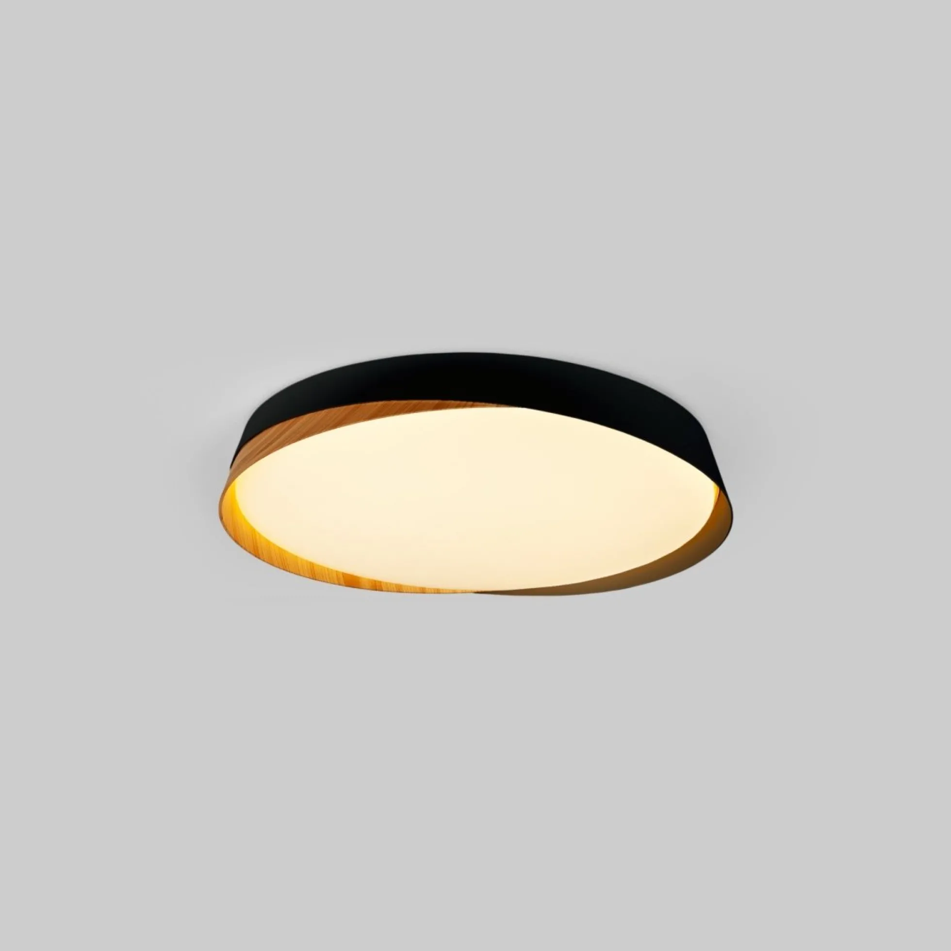 Lámpara de techo LED tipo plafón CCT 24W - Efecto madera - ø40cm - IP22