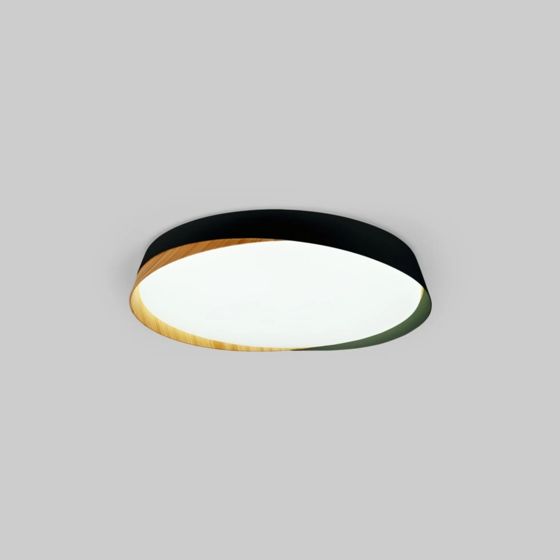 Lámpara de techo LED tipo plafón CCT 24W - Efecto madera - ø40cm - IP22