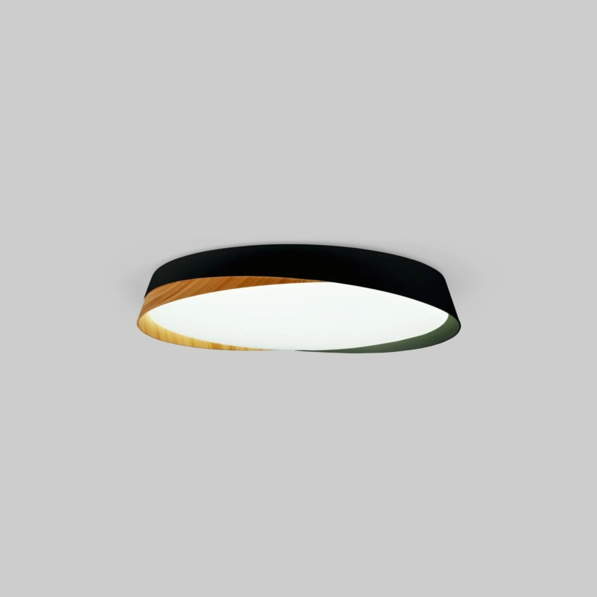 Lámpara de techo LED tipo plafón CCT 24W - Efecto madera - ø40cm - IP22