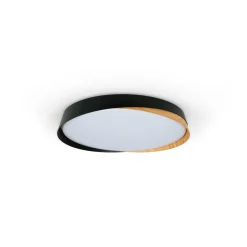 Lámpara de techo LED tipo plafón CCT 24W - Efecto madera - ø40cm - IP22