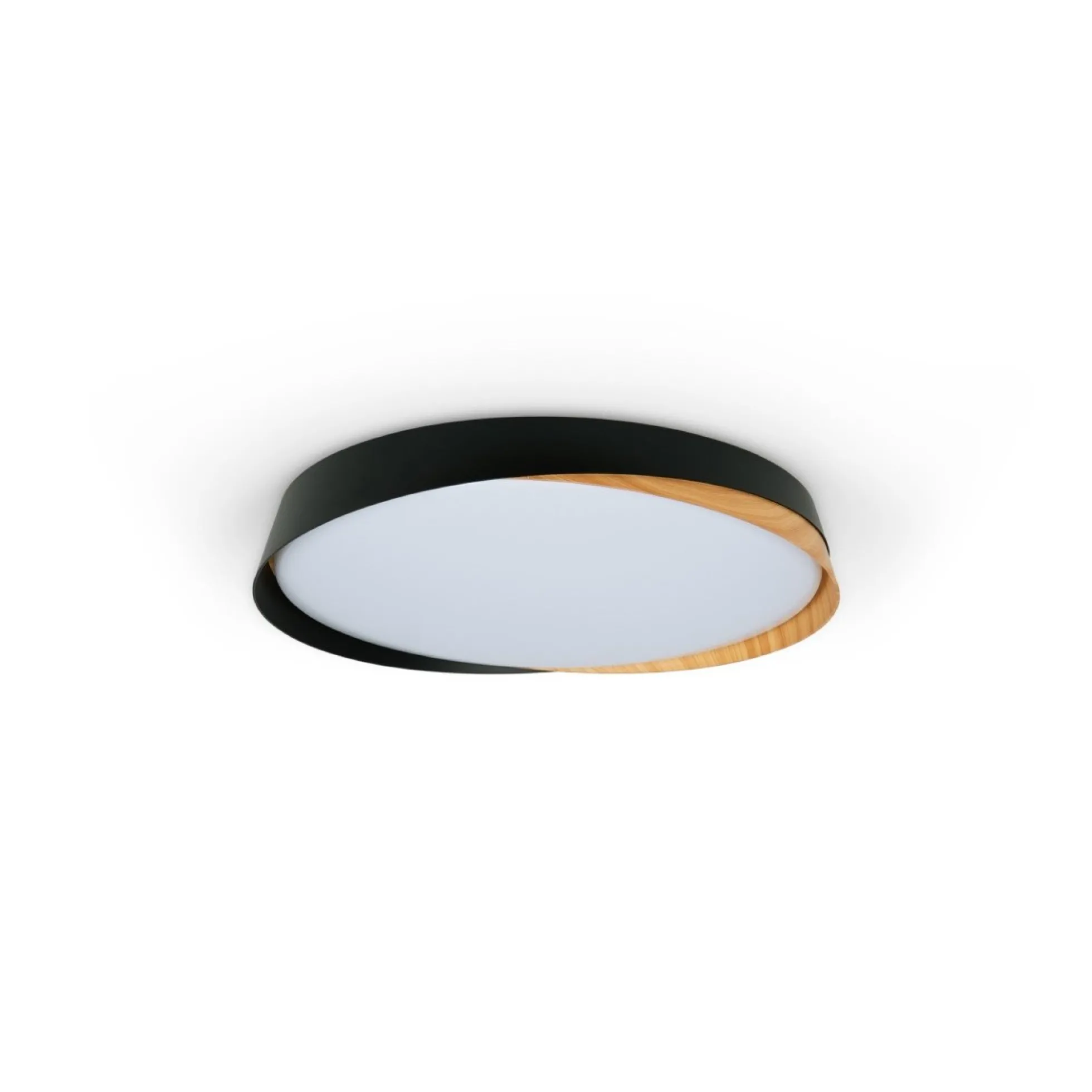 Lámpara de techo LED tipo plafón CCT 24W - Efecto madera - ø40cm - IP22