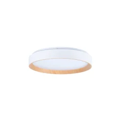 Lámpara de techo LED tipo plafón CCT 24W - Efecto madera - Ø40cm