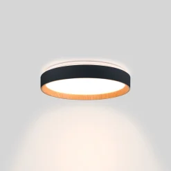Lámpara de techo LED tipo plafón CCT 24W - Efecto madera - Ø40cm