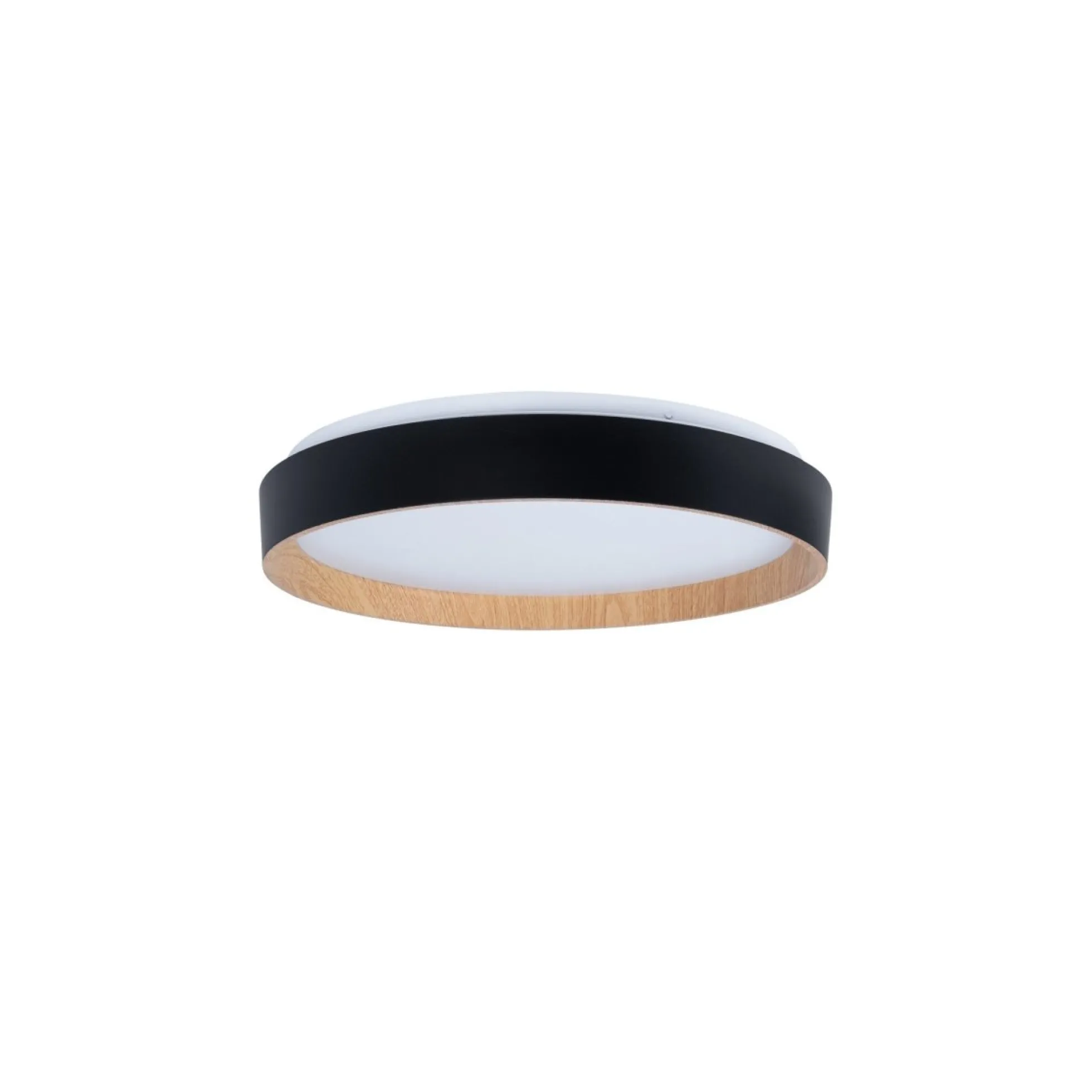 Lámpara de techo LED tipo plafón CCT 24W - Efecto madera - Ø40cm
