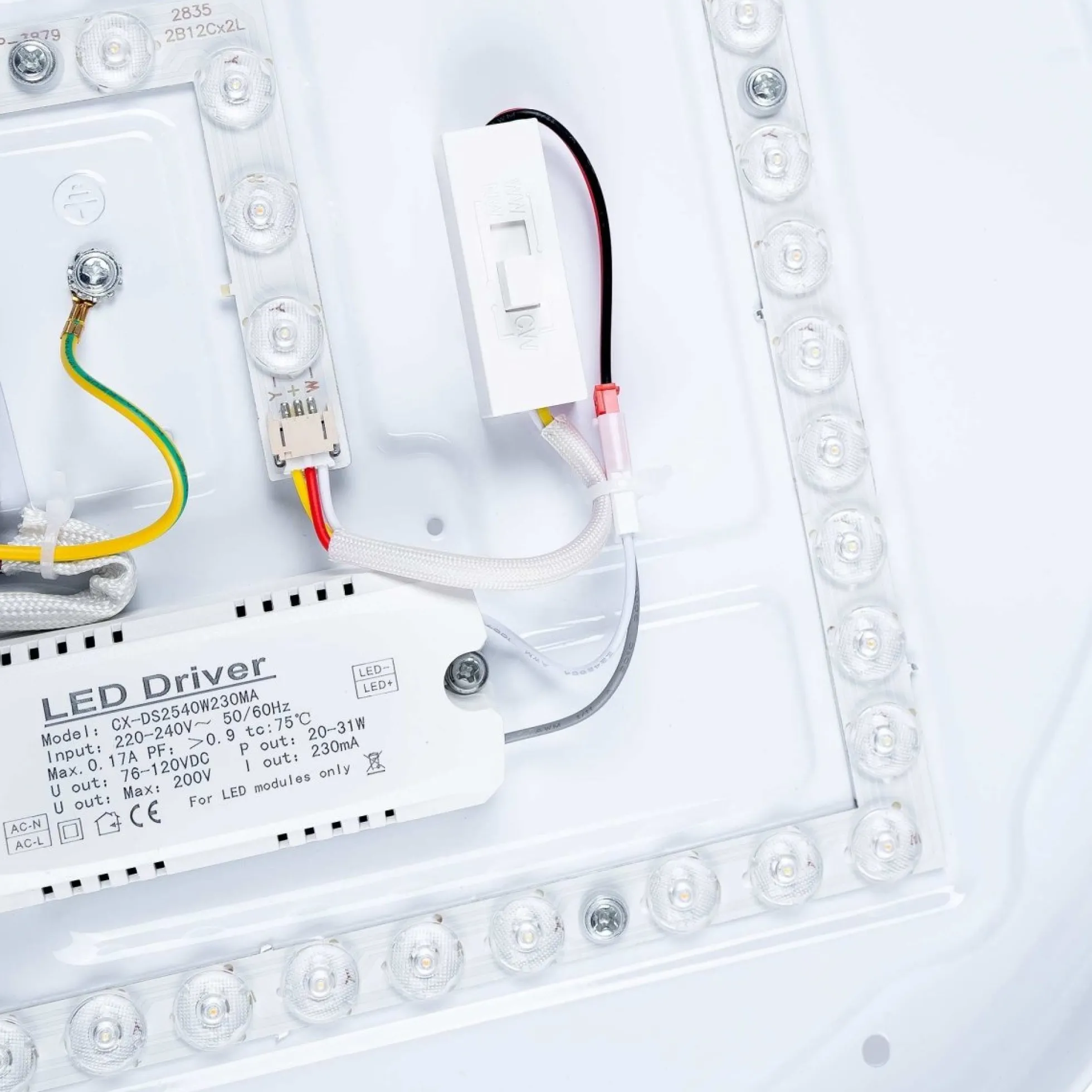 Lámpara de techo LED tipo plafón CCT 24W - Efecto madera - Ø40cm