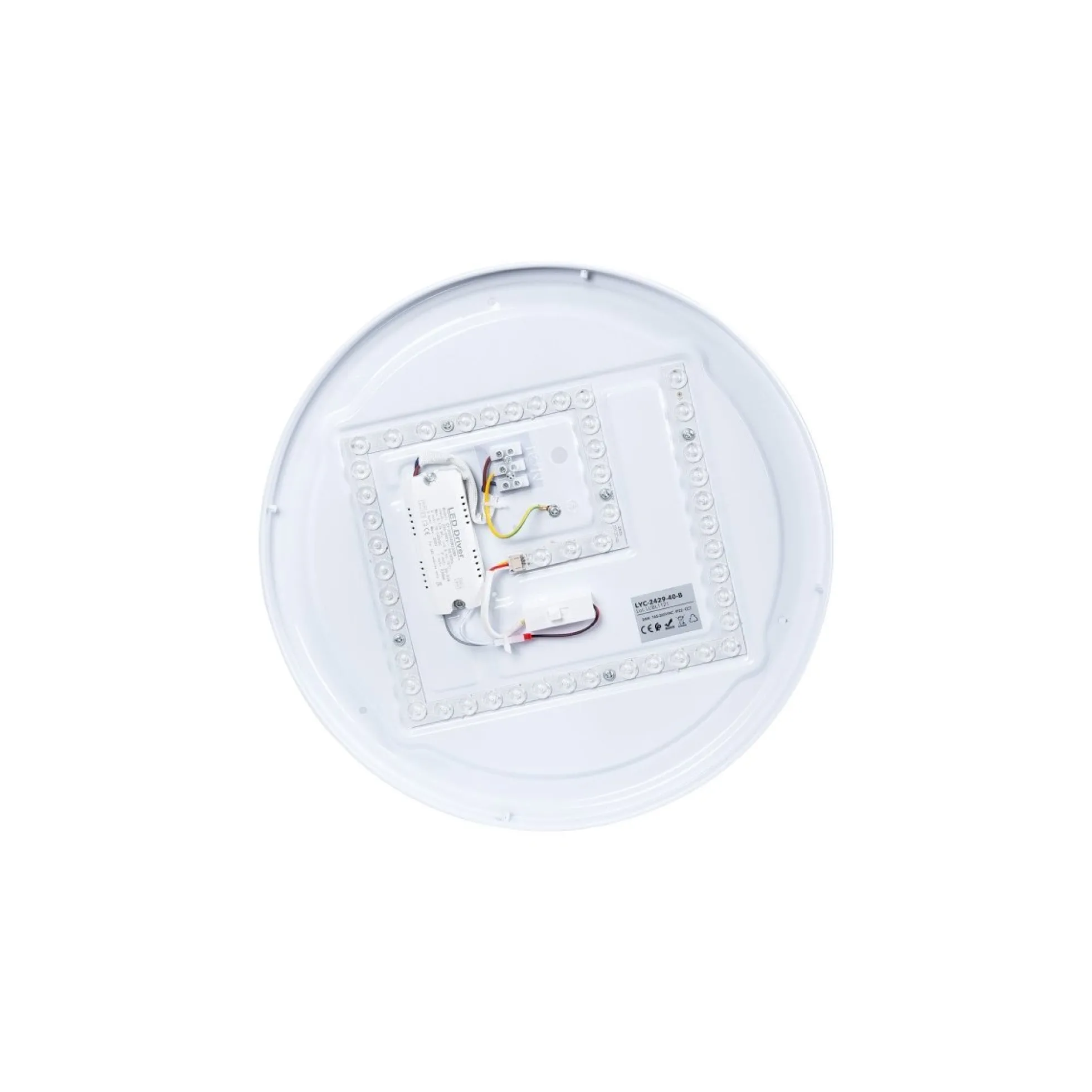 Lámpara de techo LED tipo plafón CCT 24W - Efecto madera - Ø40cm