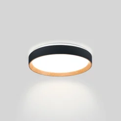 Lámpara de techo LED tipo plafón CCT 24W - Efecto madera - Ø40cm