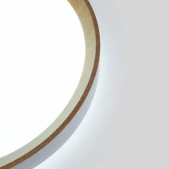 Lámpara de techo LED tipo plafón CCT 24W - Efecto madera - Ø40cm