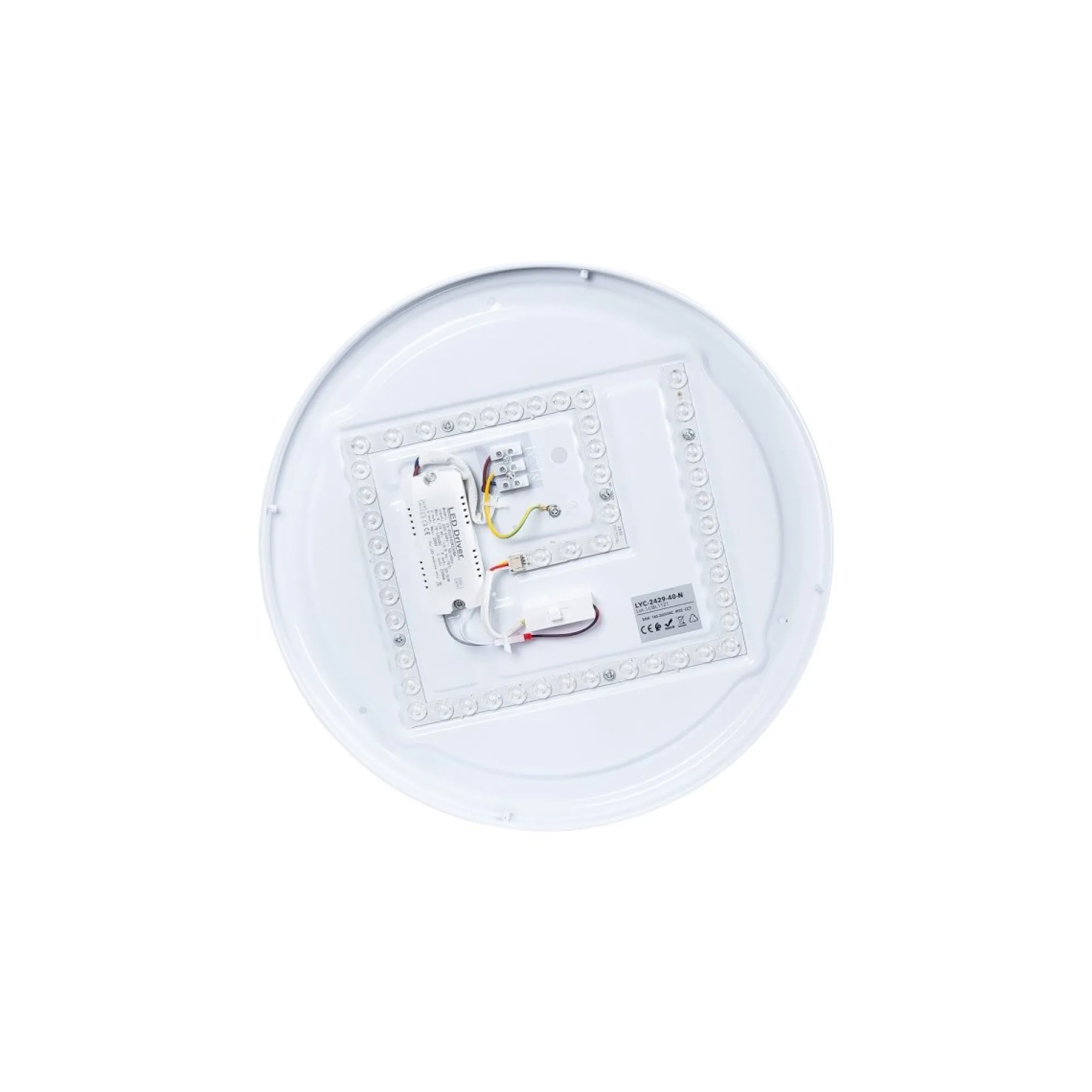 Lámpara de techo LED tipo plafón CCT 24W - Efecto madera - Ø40cm