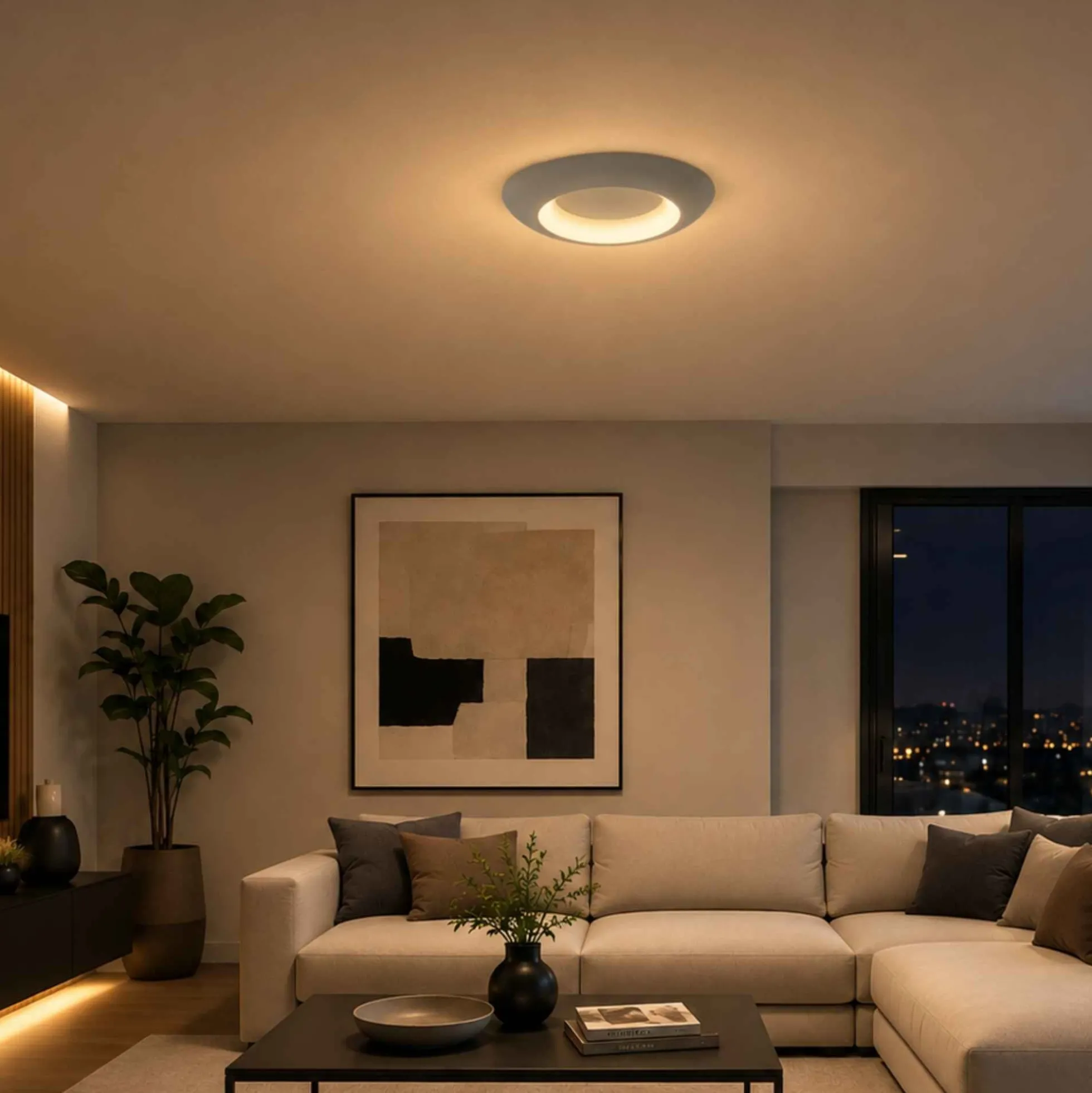 Lámpara de techo LED tipo plafón "FAX" - CCT 3000K - 4000K - 21W