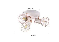 Lámpara de techo orientable jaula