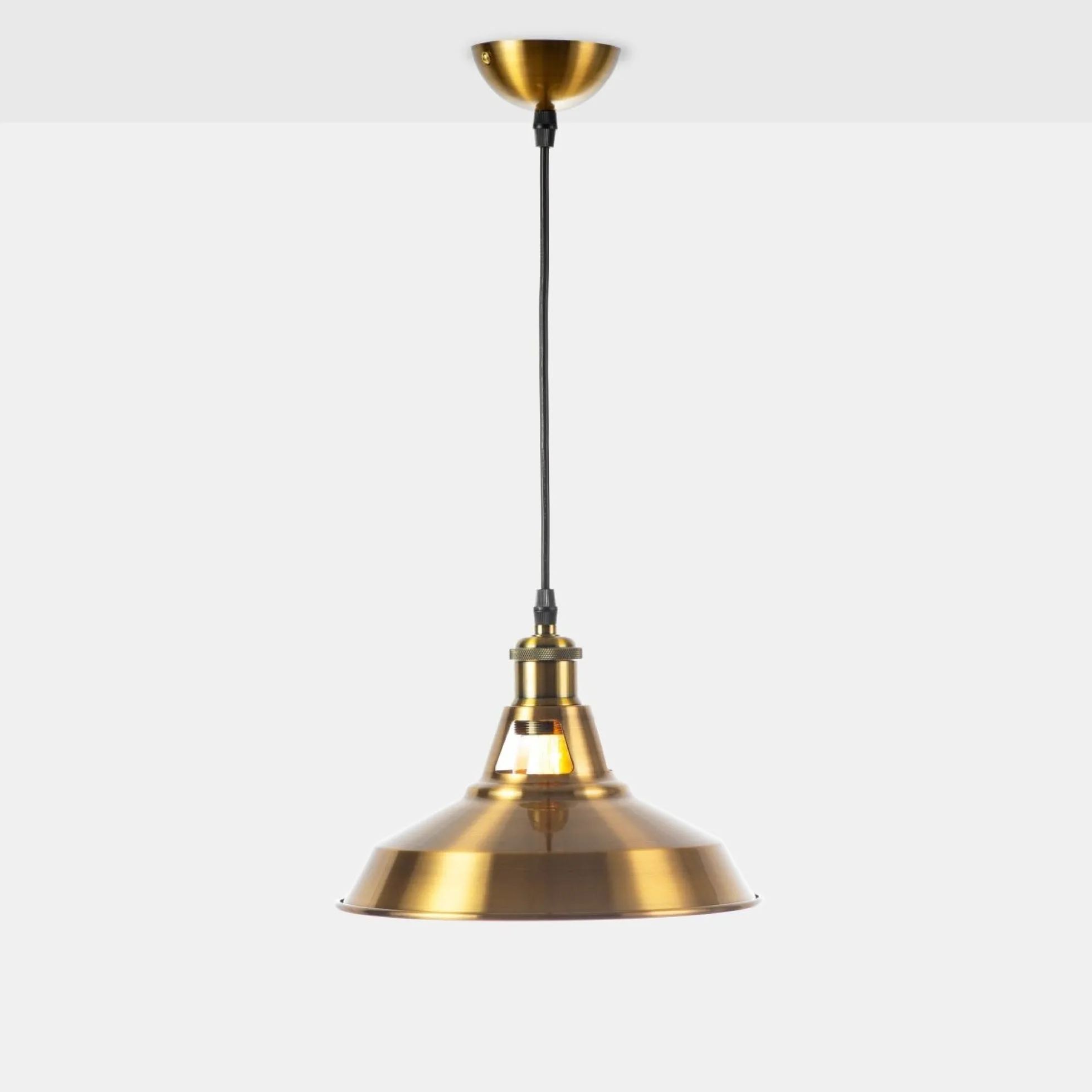 Lámpara industrial retro colgante "MANACOR" con cúpula de metal