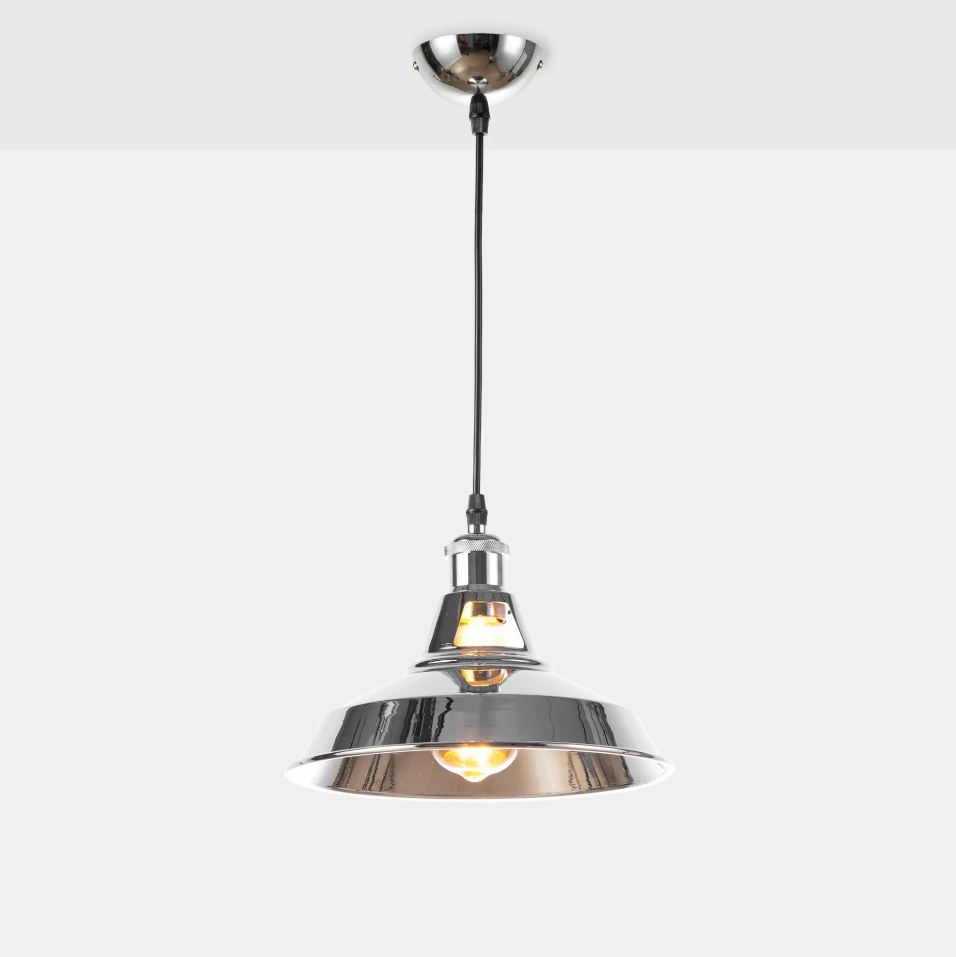 Lámpara industrial retro colgante "MANACOR" con cúpula de metal