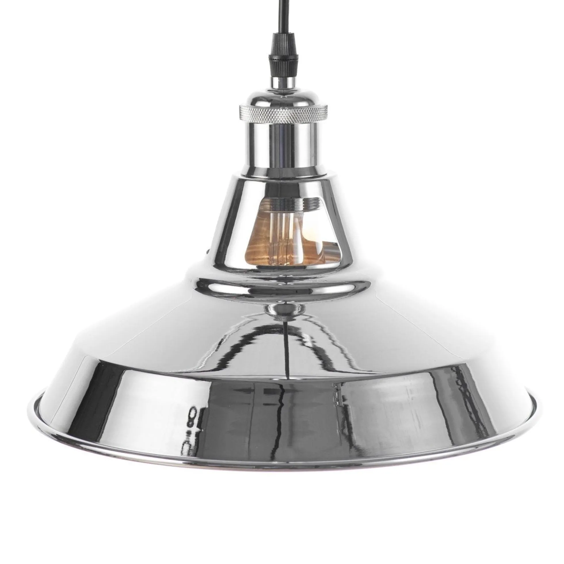 Lámpara industrial retro colgante "MANACOR" con cúpula de metal