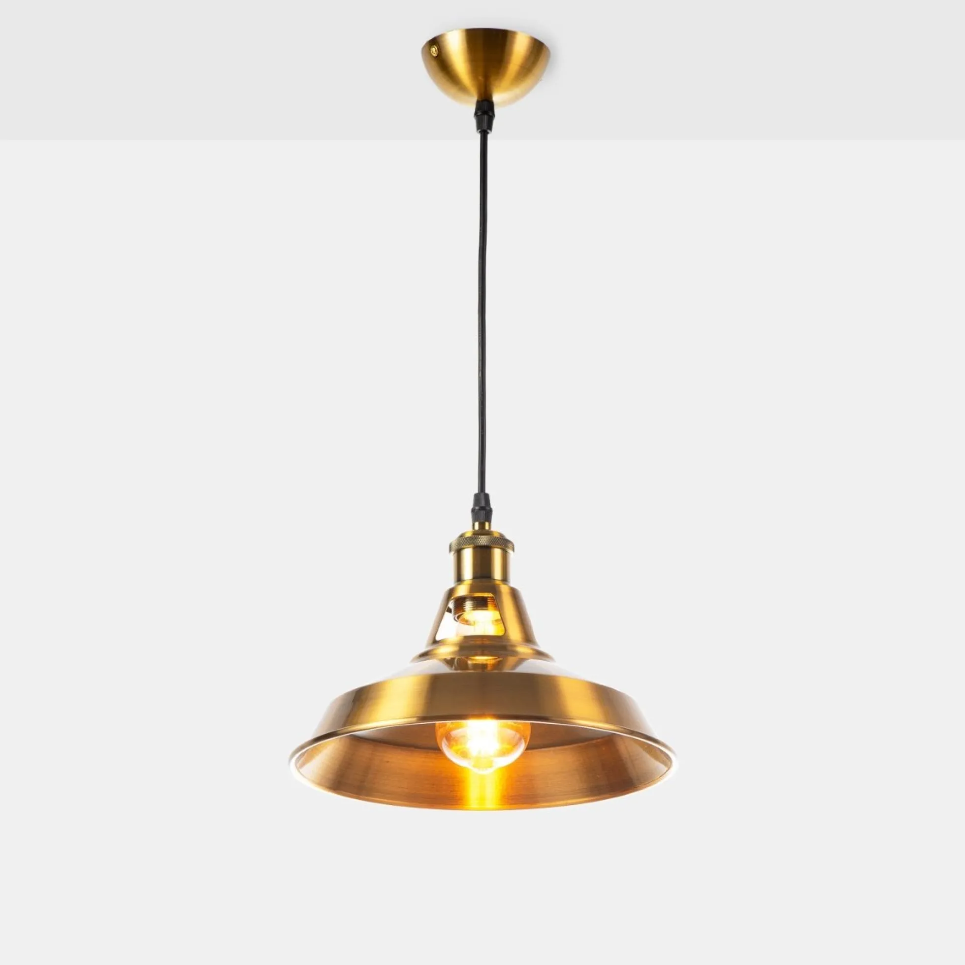 Lámpara industrial retro colgante "MANACOR" con cúpula de metal