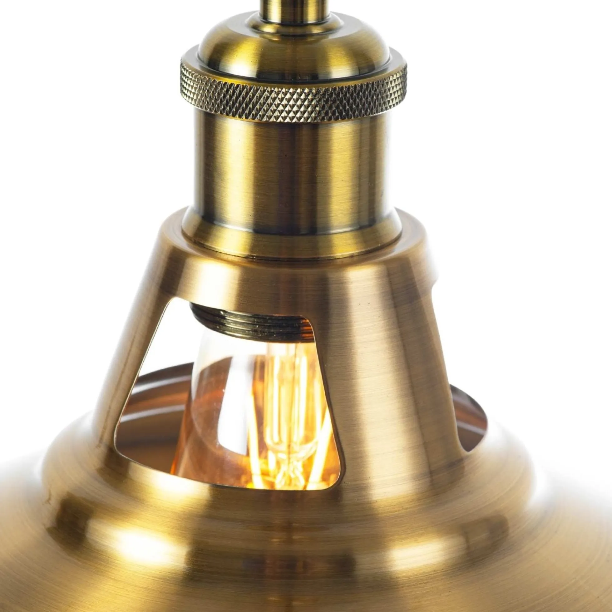 Lámpara industrial retro colgante "MANACOR" con cúpula de metal