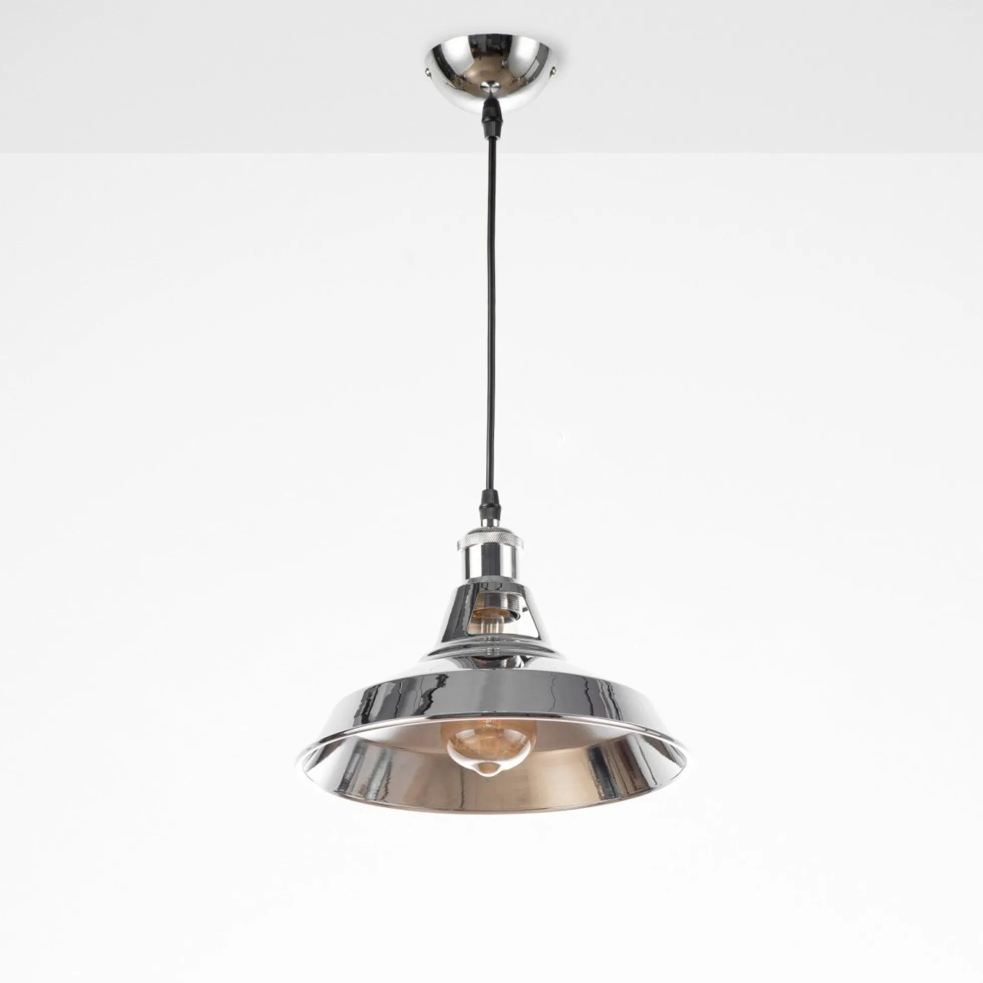 Lámpara industrial retro colgante "MANACOR" con cúpula de metal