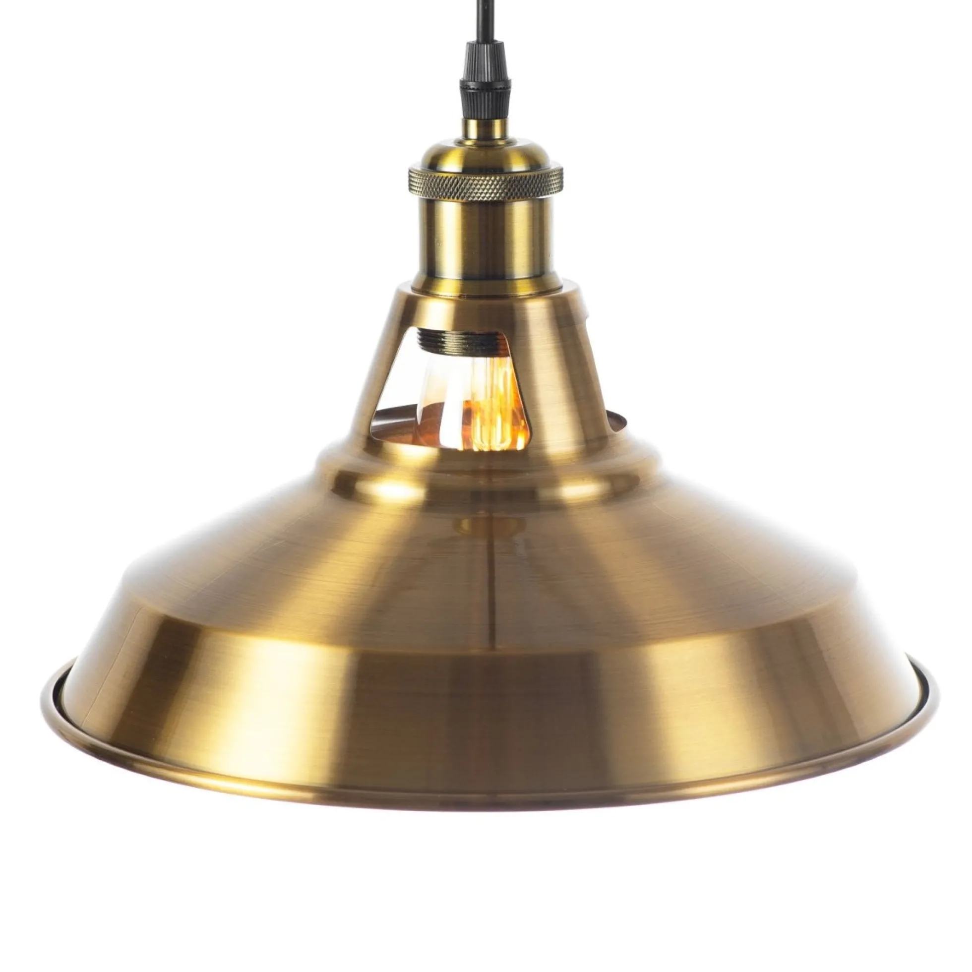 Lámpara industrial retro colgante "MANACOR" con cúpula de metal