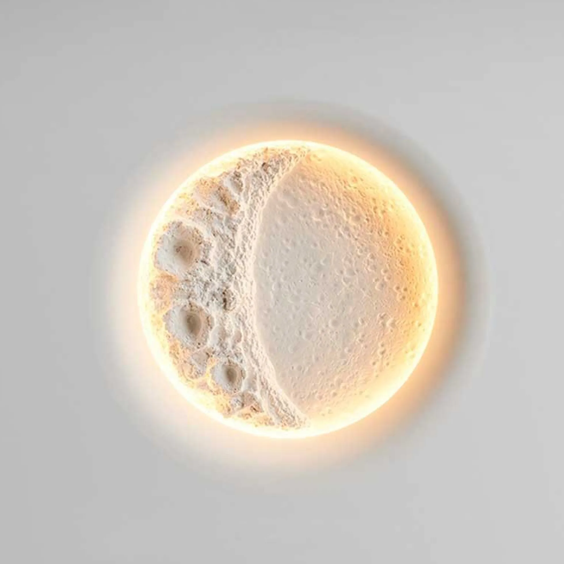 Lámpara integrable de escayola trimless en forma de luna "SIDEREUS" - 60x60cm - 17 W