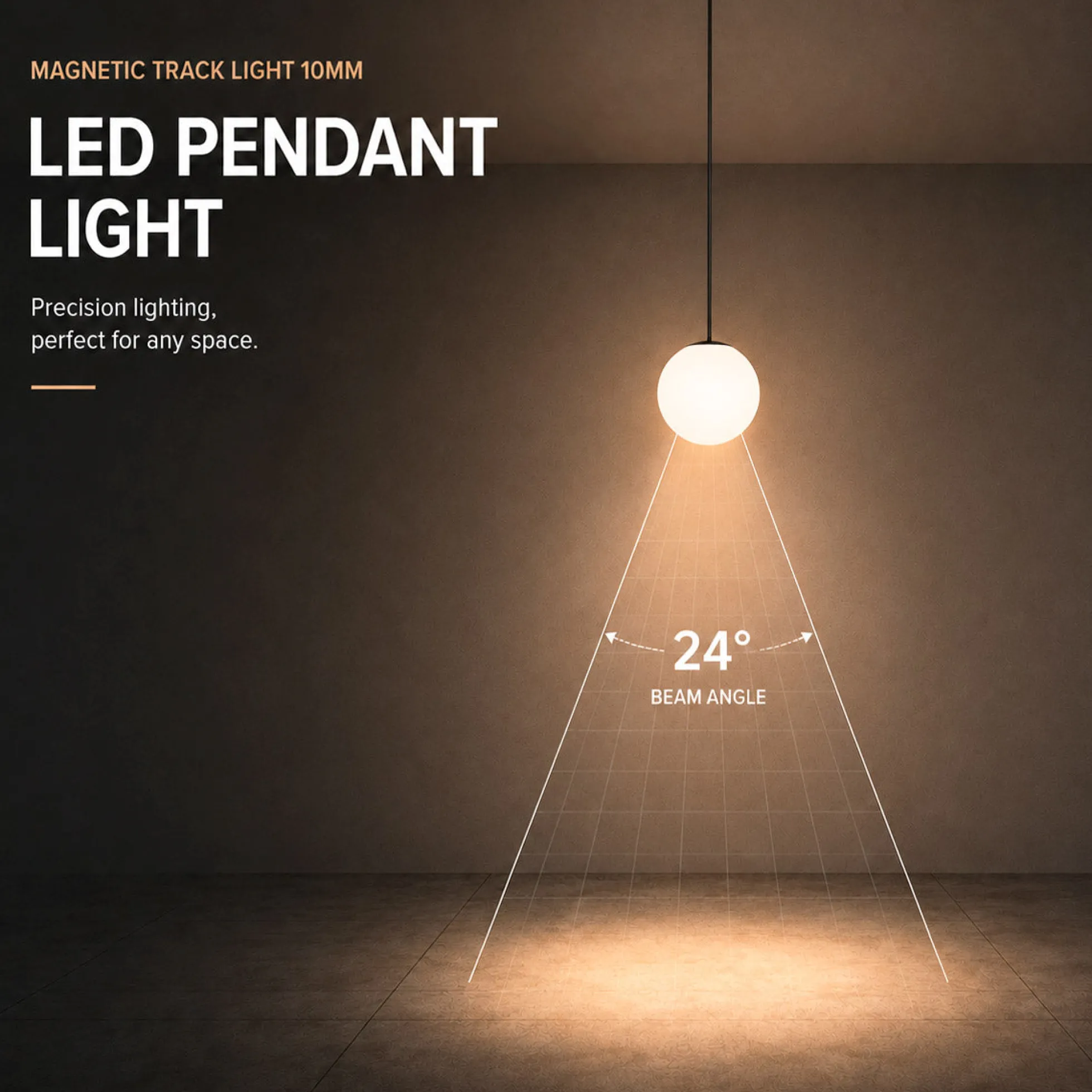 Lámpara LED de suspensión para carril magnético - 6W - 10mm - CCT + SMART FUNCTION