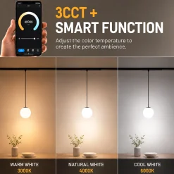 Lámpara LED de suspensión para carril magnético - 6W - 10mm - CCT + SMART FUNCTION