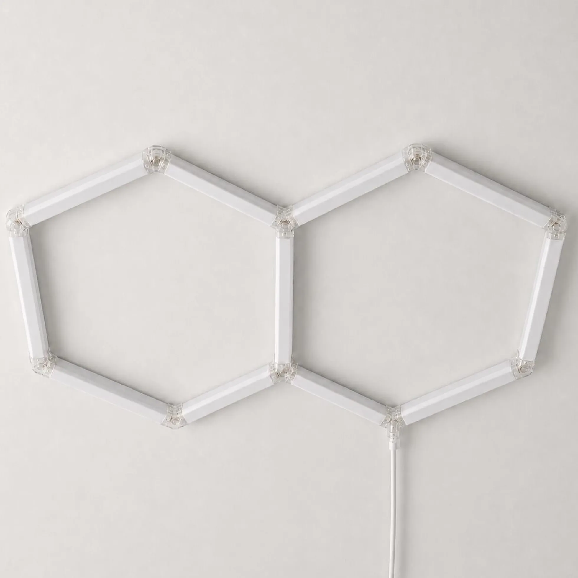 Lámpara LED hexagonal - 6500K - 2 hexágonos - 440cm