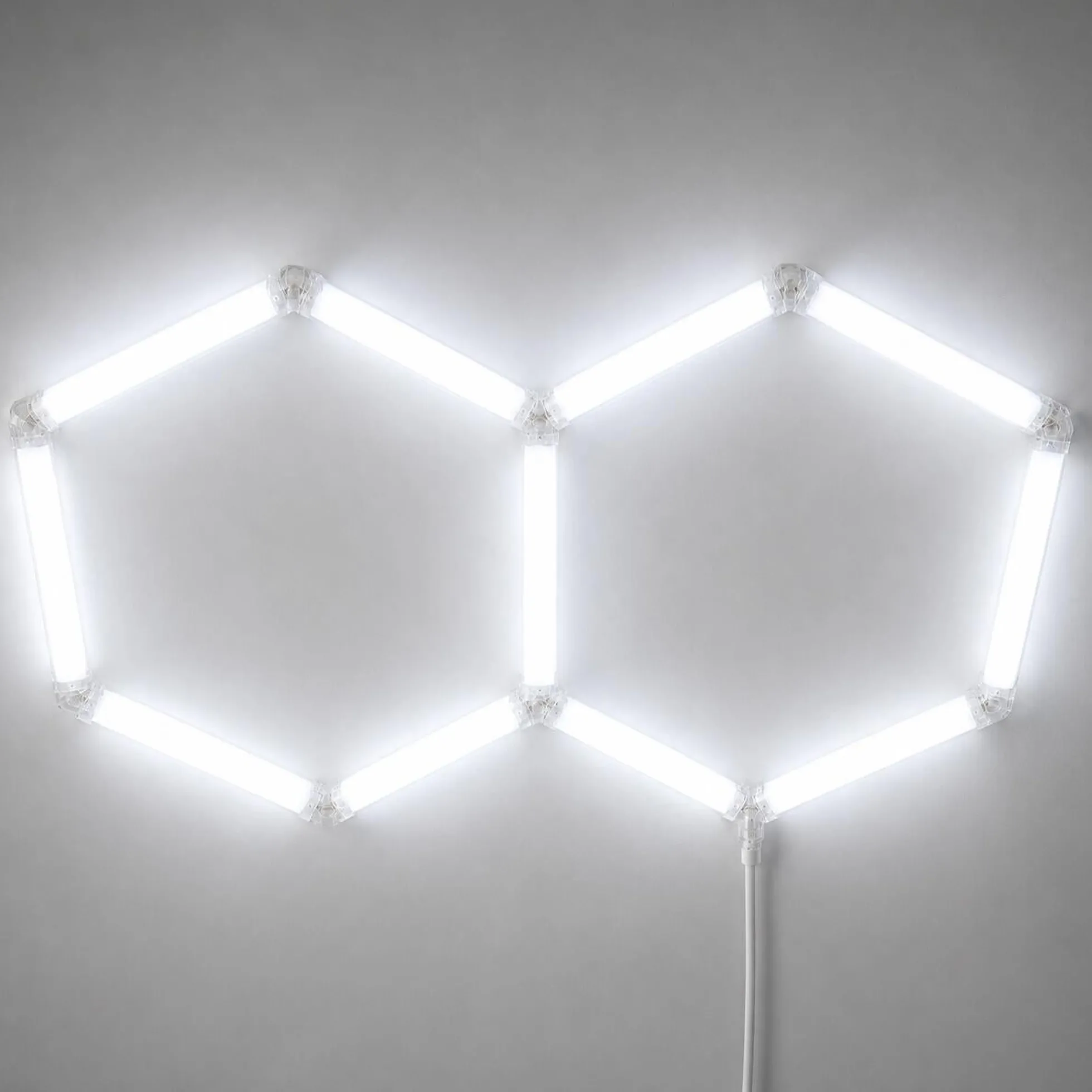 Lámpara LED hexagonal - 6500K - 2 hexágonos - 440cm