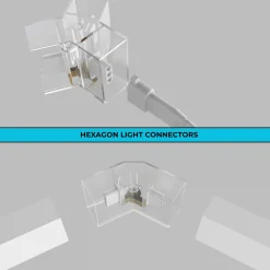 Lámpara LED hexagonal - 6500K - 3 hexágonos - 44cm