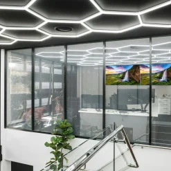 Lámpara LED hexagonal - 6500K - 14 hexágonos + Rectángulo 5m