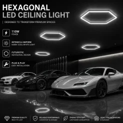 Lámpara LED hexagonal - 6500K - 1 hexágono - 440cm