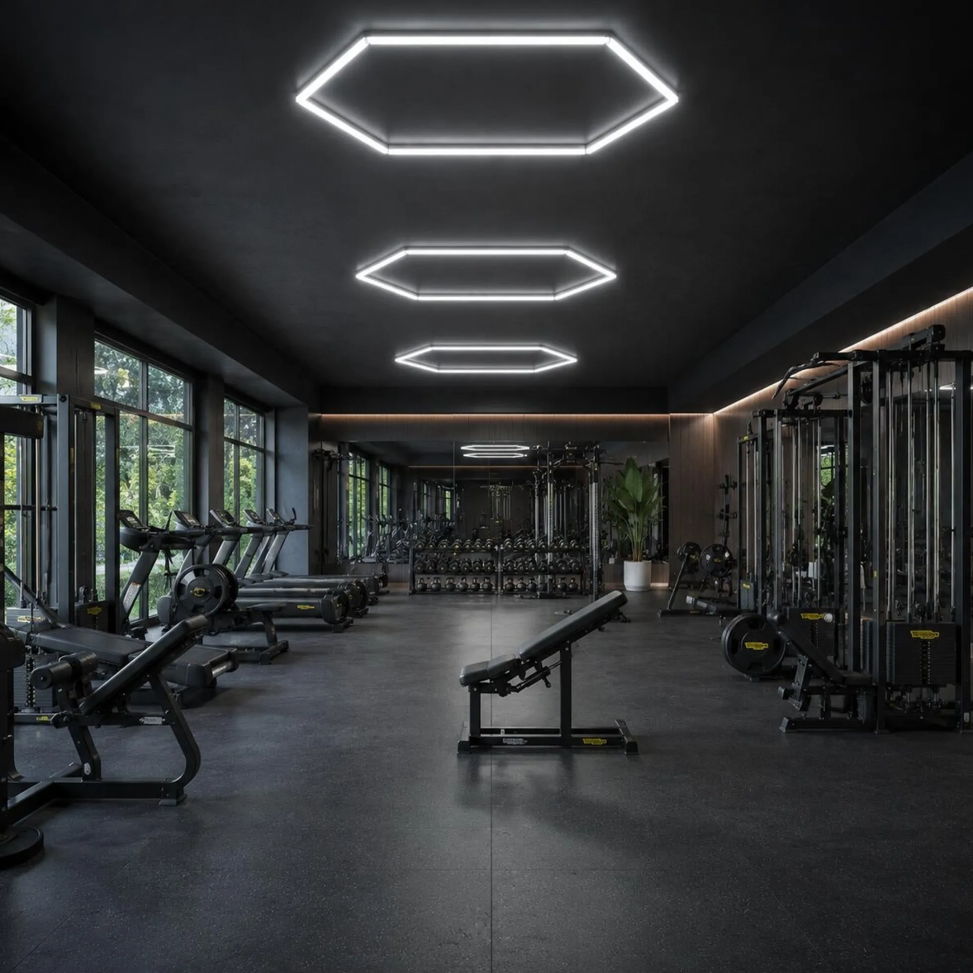 Lámpara LED hexagonal - 6500K - 1 hexágono - 440cm