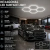 Lámpara LED hexagonal - 6500K - 4 hexágonos - 440cm