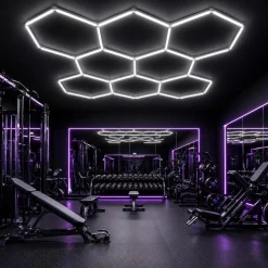 Lámpara LED hexagonal - 6500K - 8 hexágonos - 440cm