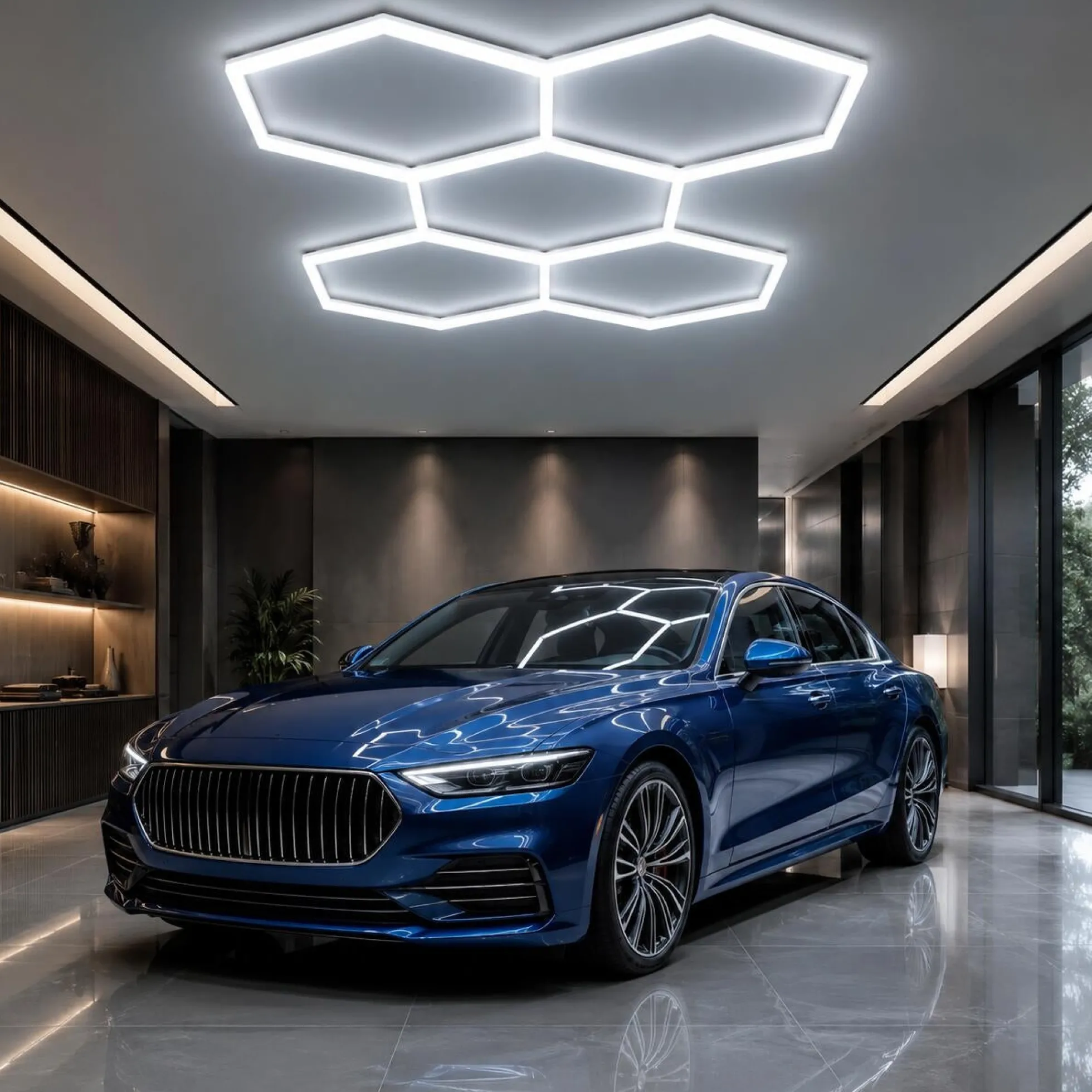 Lámpara LED hexagonal - 6500K - 5 hexágonos - 440cm