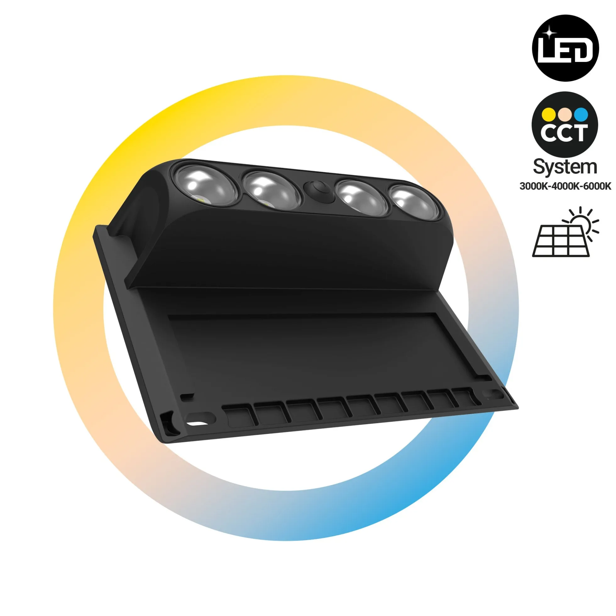 Lámpara LED solar de exterior - CCT - 4 LED - 120lm