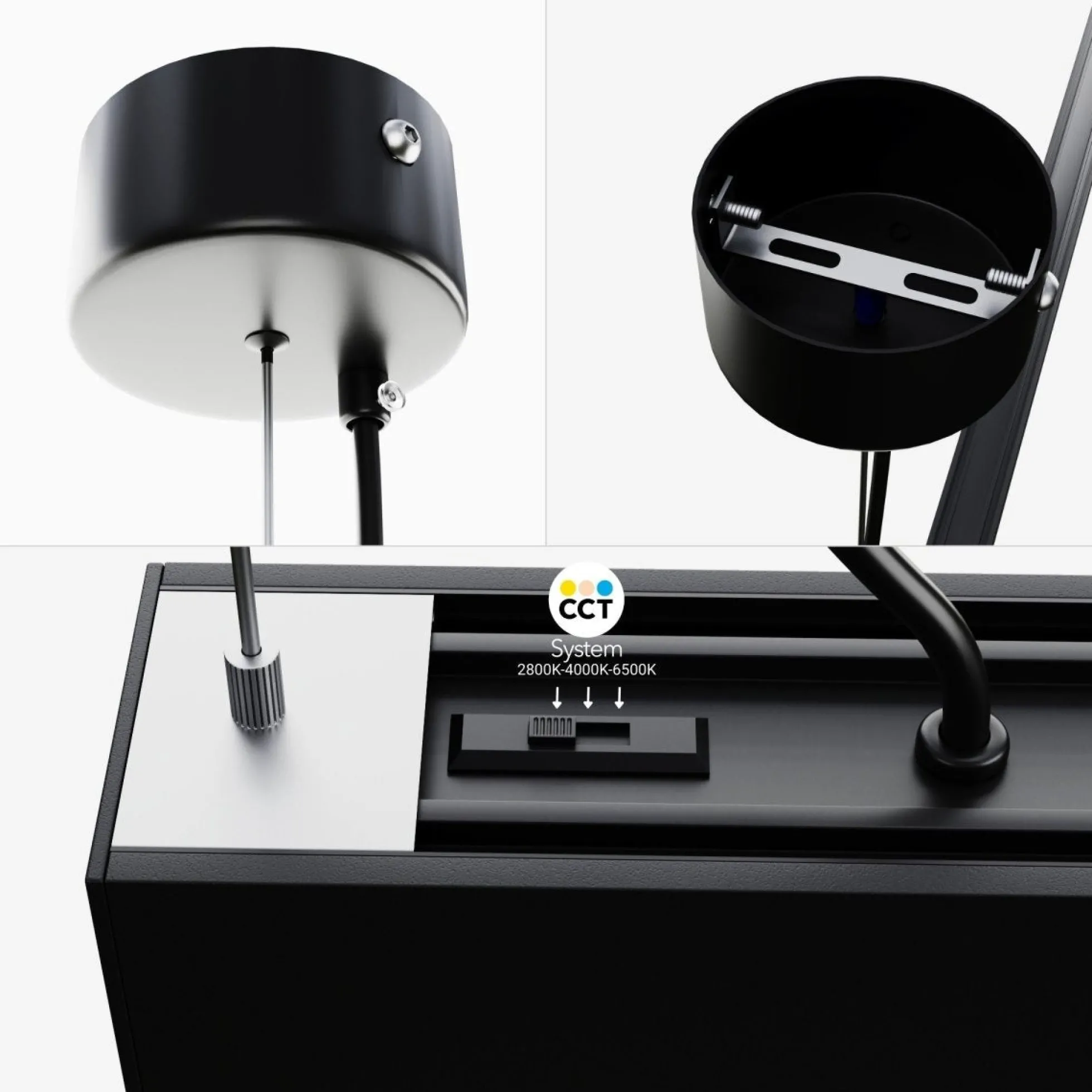 Lámpara lineal LED DOB CCT - 40W - 120cm - 120lm/W - PVC - Suspensión