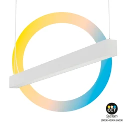 Lámpara lineal LED DOB CCT - 40W - 120cm - 120lm/W - PVC - Suspensión