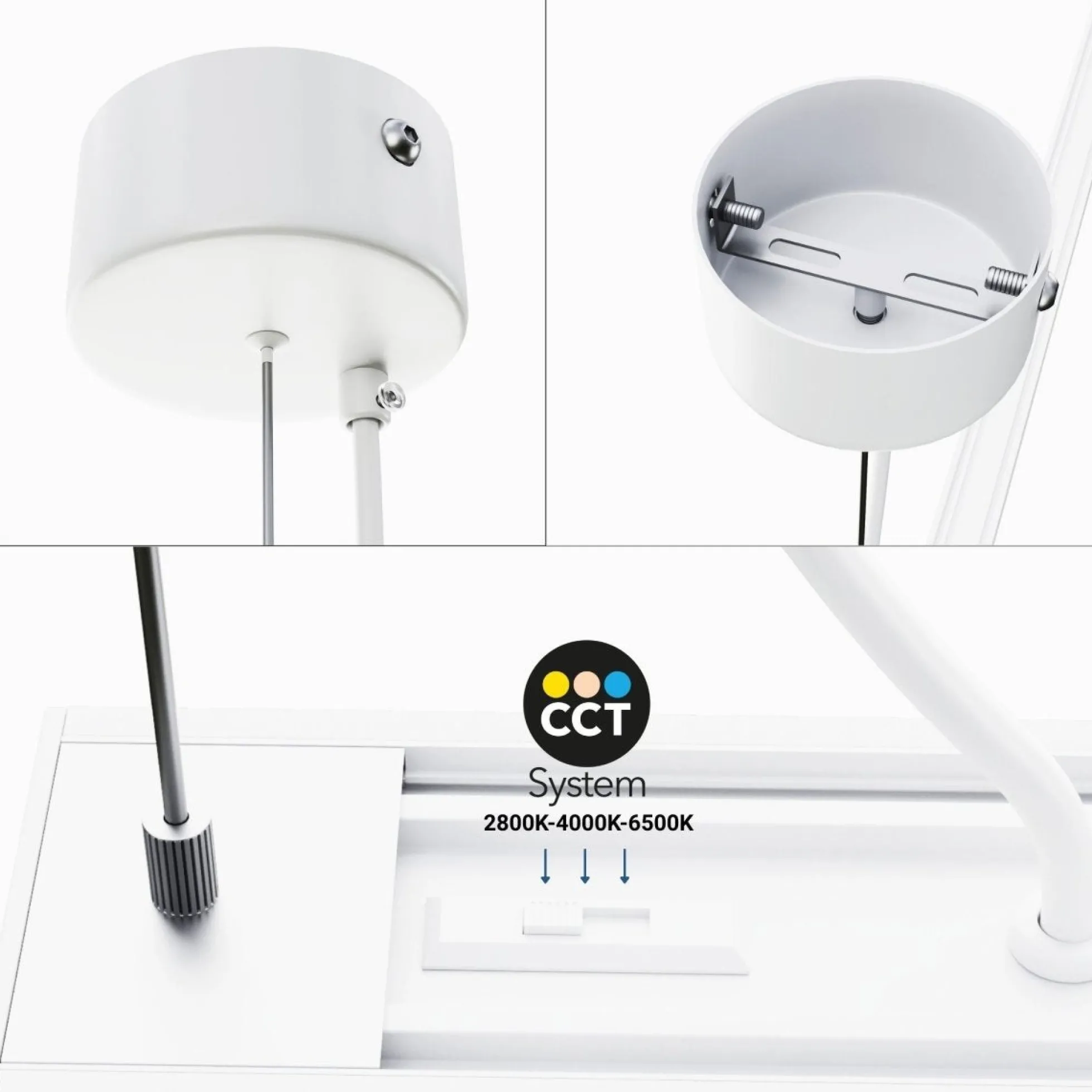Lámpara lineal LED DOB CCT - 40W - 120cm - 120lm/W - PVC - Suspensión