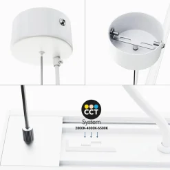 Lámpara lineal LED DOB CCT - 60W - 180cm - 120lm/W - PVC - Suspensión