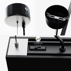 Lámpara lineal LED DOB CCT - 60W - 180cm - 120lm/W - PVC - Suspensión