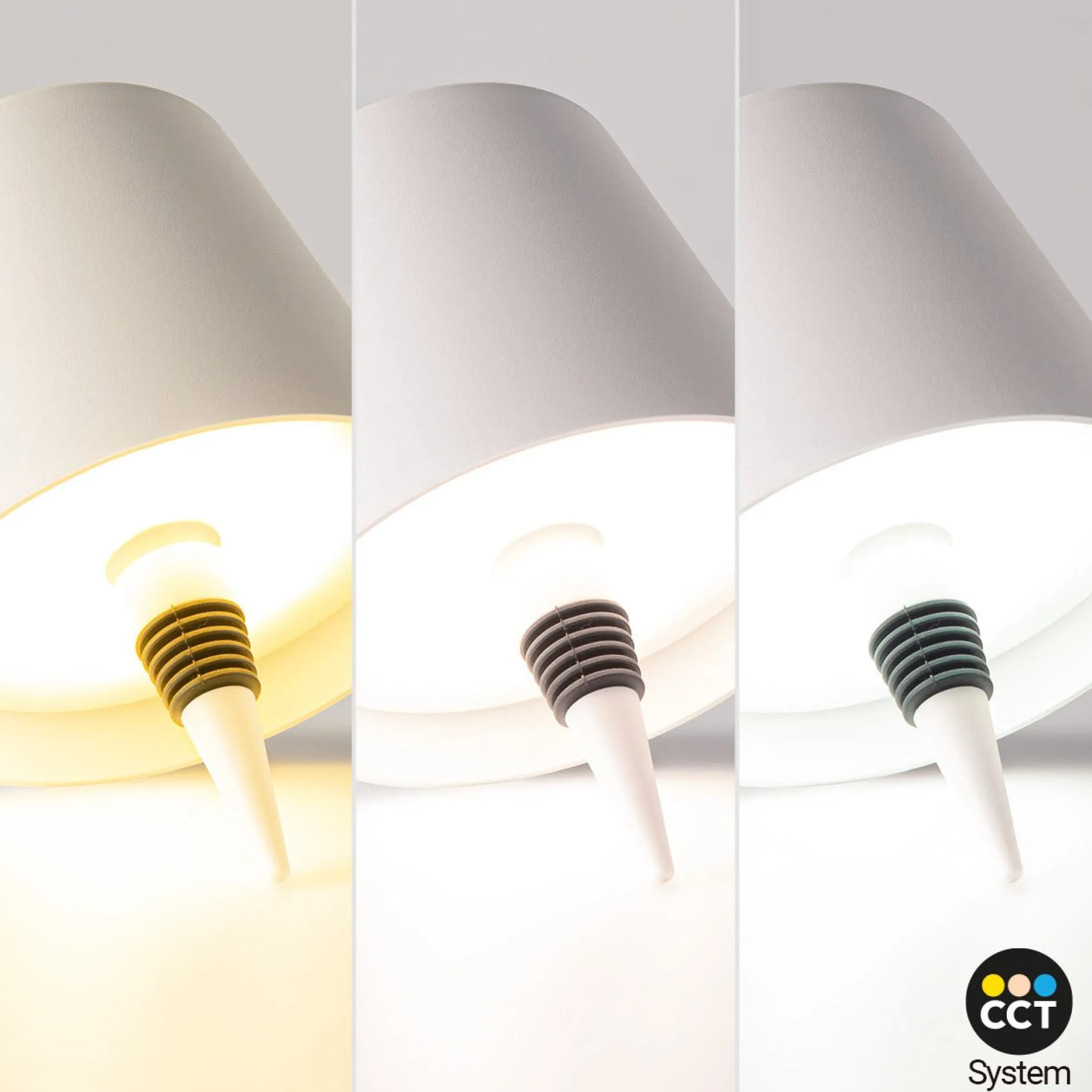Lámpara para botellas LED CCT portátil - Táctil - Ø105 mm