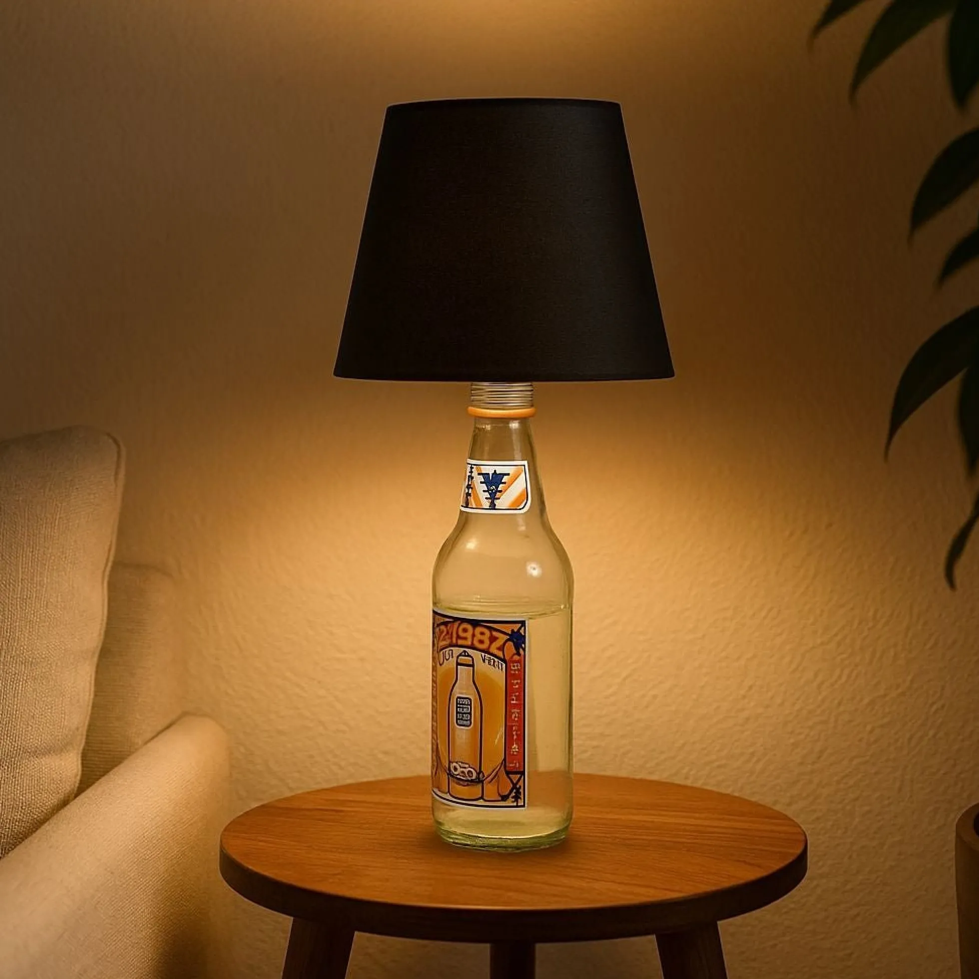 Lámpara para botellas LED CCT portátil - Táctil - Ø105 mm