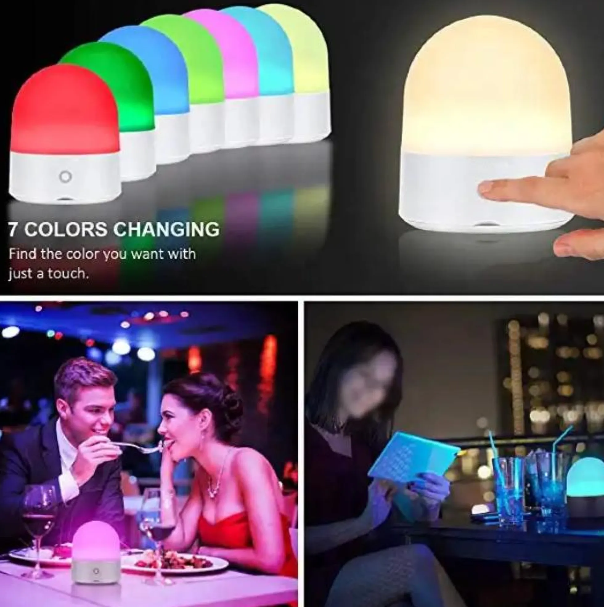 Lámpara portátil LED RGB "Compi" - Táctil - 3W - IP44